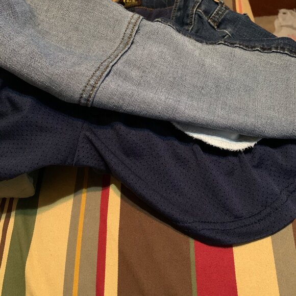 Vintage Lee Denim Blue Jean Skort Women's A-Line Style Back Pockets Size S - Picture 12 of 15